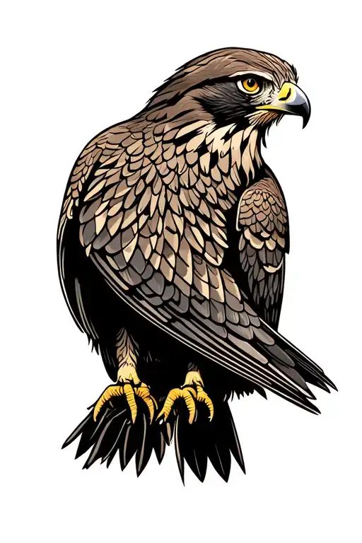 Mature Coopers Hawk Perched