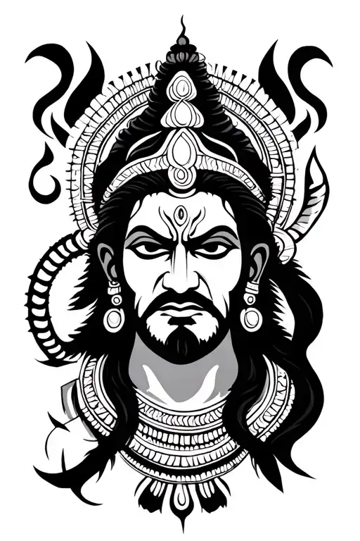 Angry Lord Shiva With Raghavendra Swamy
