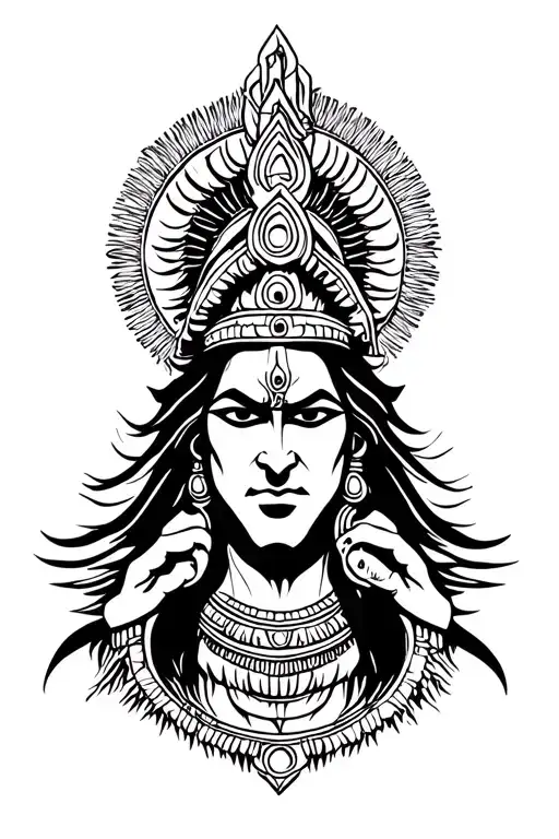 Angry Lord Shiva With Trishul