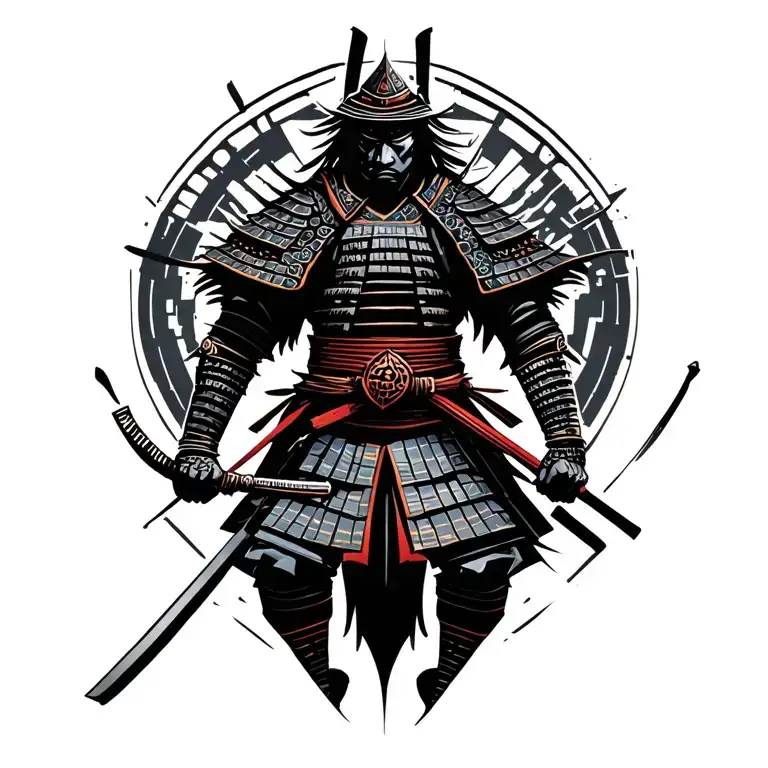 Samurai Warrior Wielding