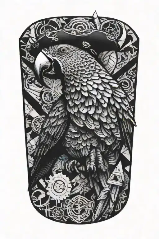 Parrot With Pirate Hat