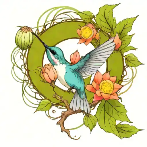 Twig Wreath Hummingbird Nest Lotus Flower With 3 Eggs