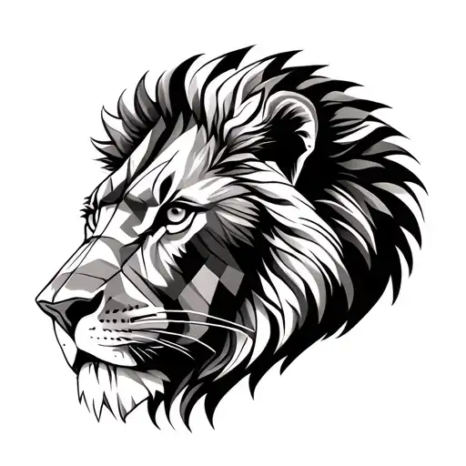 Lion Half Face