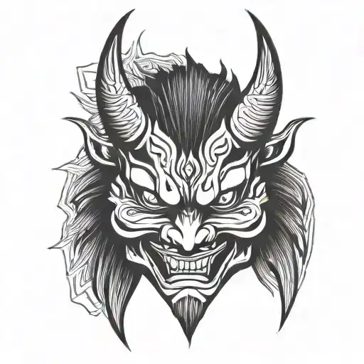 Japanese Demon Mask