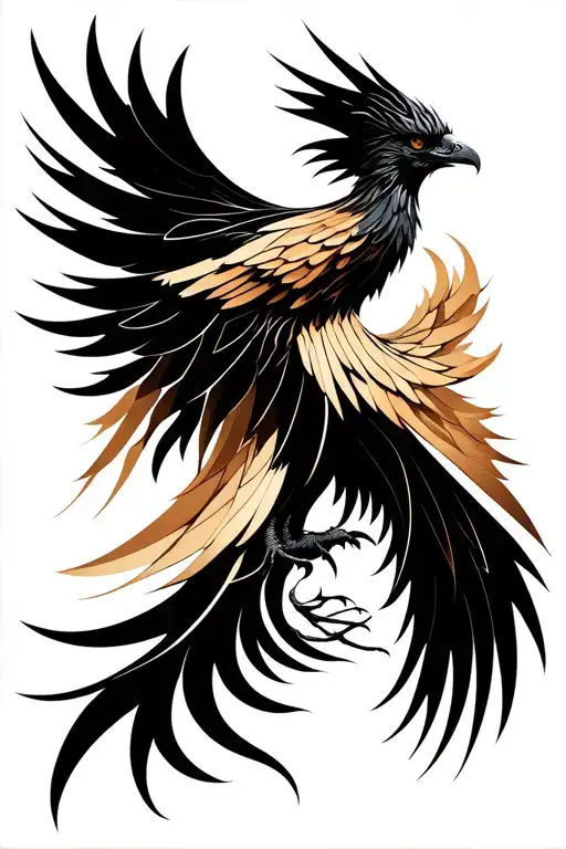 Phoenix Emerging Tattoo