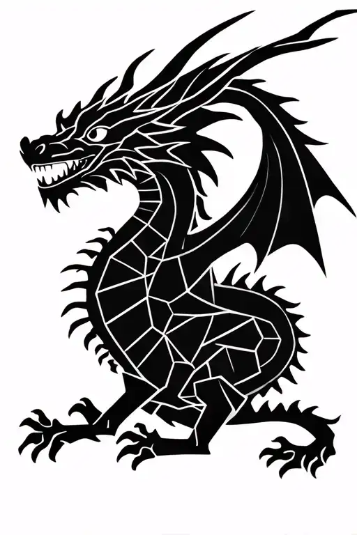 Minimalist Geometric Dragon