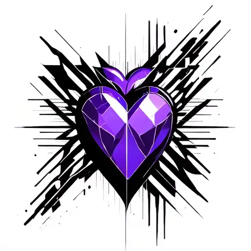 Purple Heart And Black