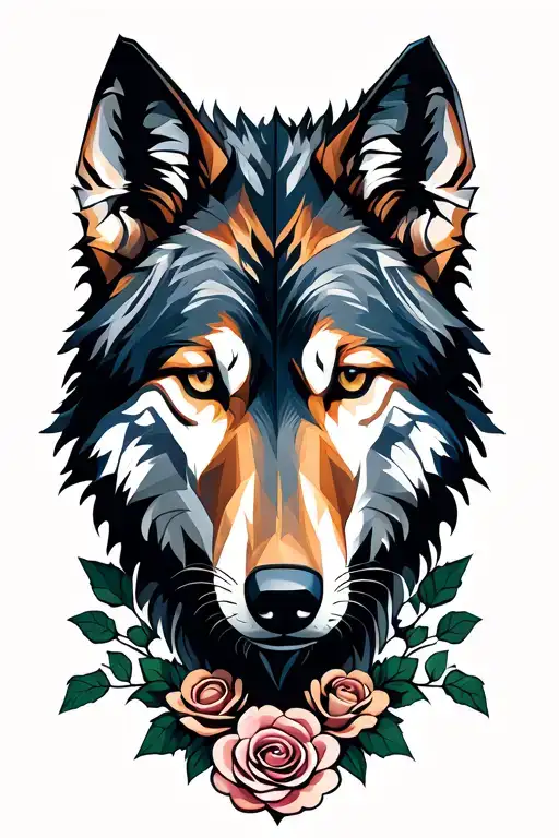 Wolf And Roses