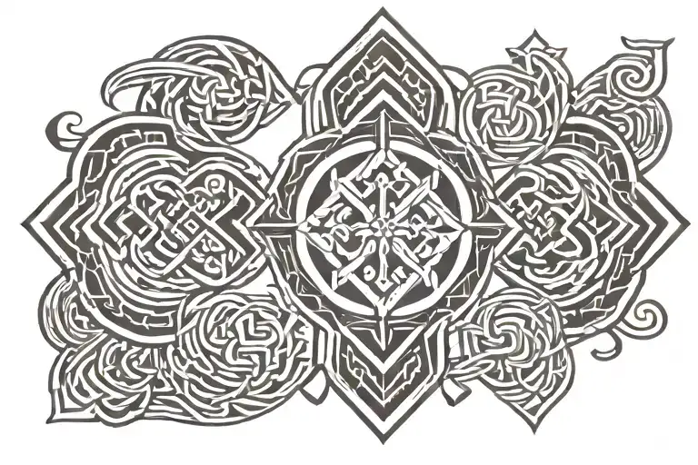 Endless Knot Design Incorporating Elements