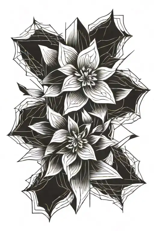 Flower And Lines Forming