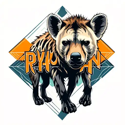 Hyena With The Word 'Ryan' Written Inside