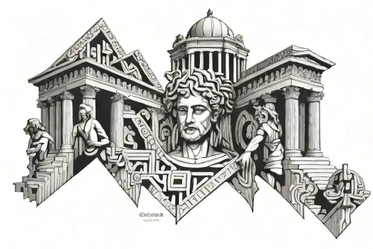 Fine Line Greece God