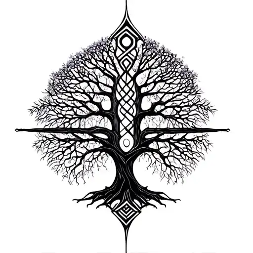 Dna Symbol Comming From A Tree