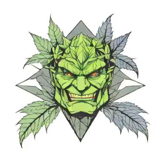 Cannabis Bud Hulk Mixed With Joker