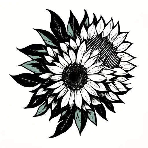 Leo Sun Fire Sunflower