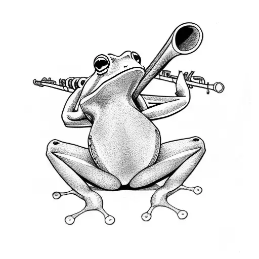 Frog Playing Trumpet