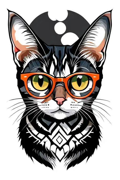 The Cat Is With Glasses