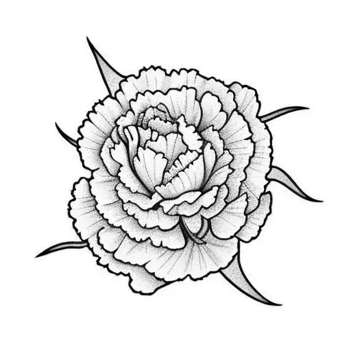 Carnation Short Stem With Leaf