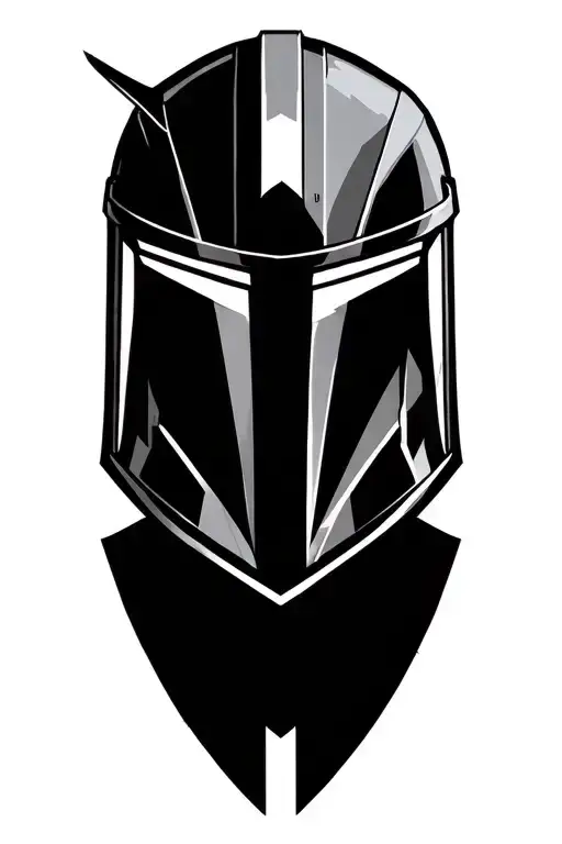 Assassin's Creed Logo Combint With The Mandalorian Helmet