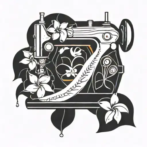 Sewing Machine Hawaii Plumeria
