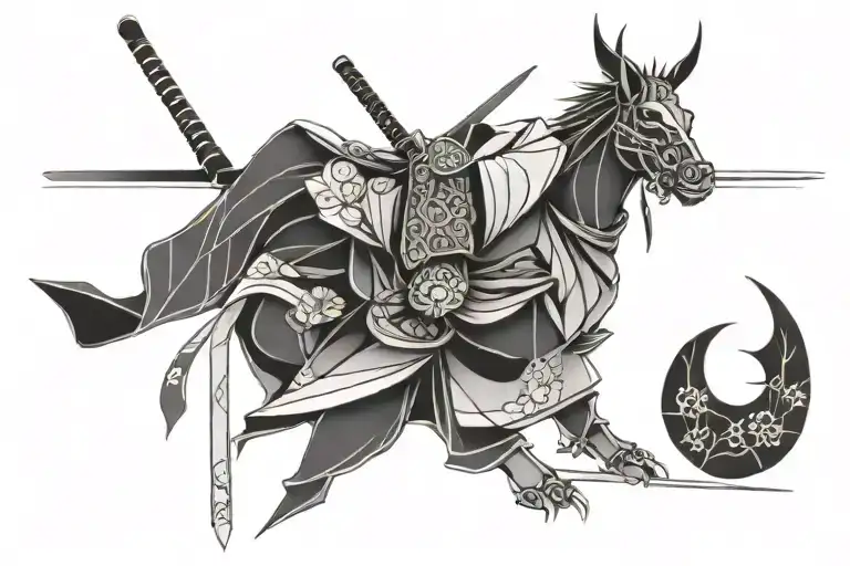 Samurai Warrior Japanese Cherry Blossom Tree