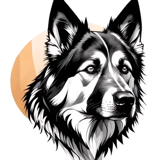 White Shepherd With Name Alpha