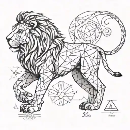 Lion With Libra Zodiac Sign