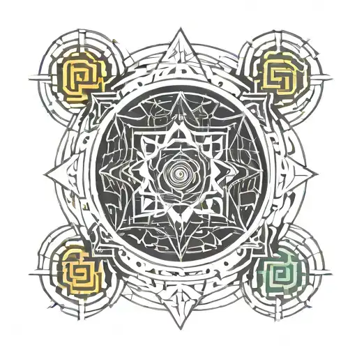 Eternal Return Simbol Inside A Rounded Lines