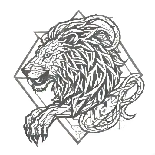 Lion Jumping Out Of Infinte Logo