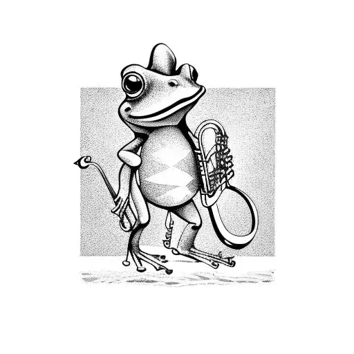 Frog Playing Trumpet