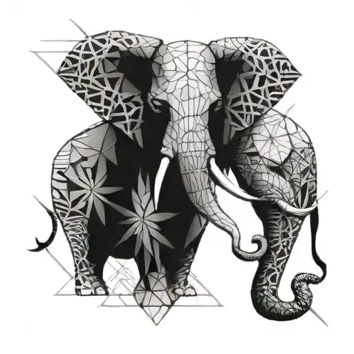 Elephant And Spears & Water'd Heaven