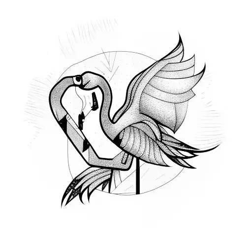 Flamingo Playing Guitar