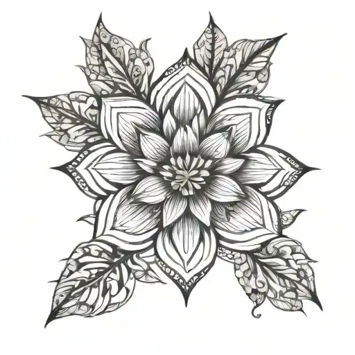 Flower Lines Connecting Various