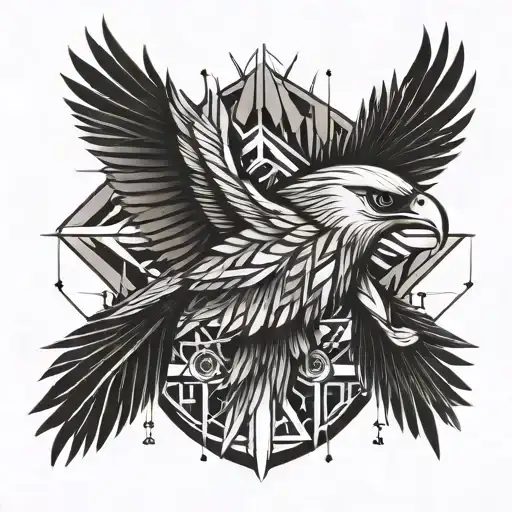 Thunderbird With Feathers Falling