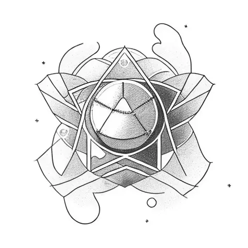 Simple Open Book With Levitating Atom Above It