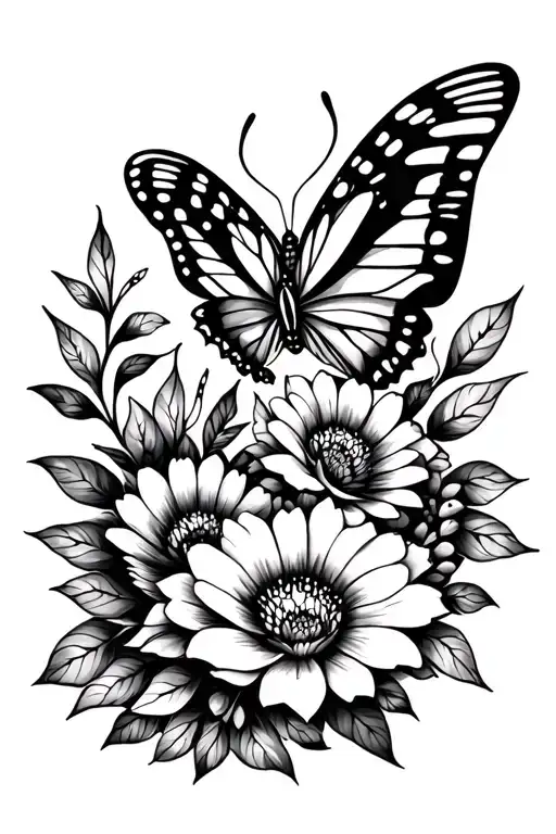 Butterfly Mandela Flowers