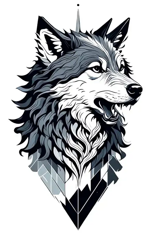 Wolf Howling And A Zeus Like Marble Stature Ble Dido Meui