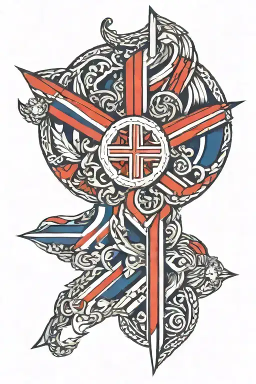 Flag Norway Under Skin Opening