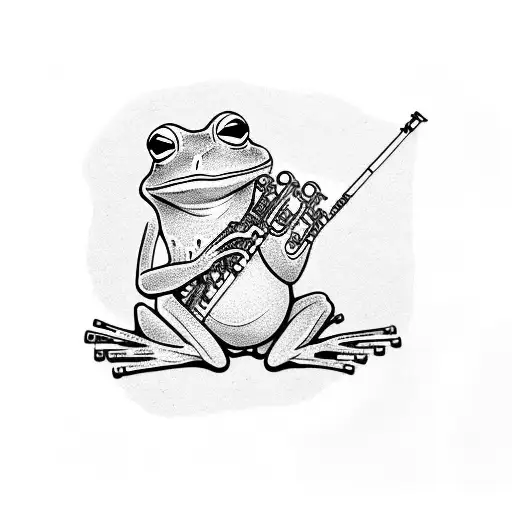 Frog Playing Clarinet