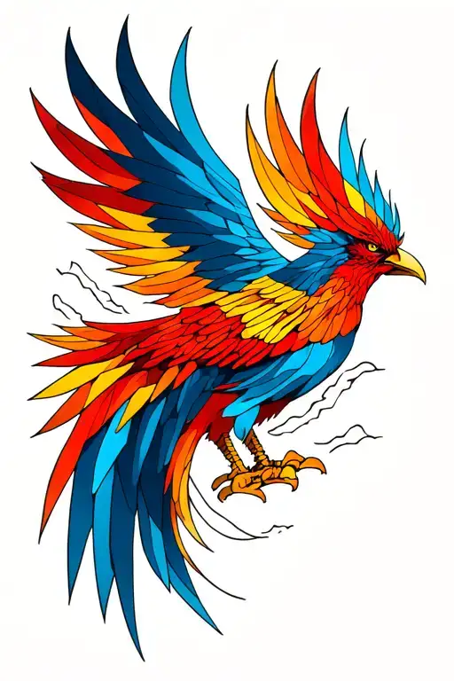 American-traditional Pheonix Rising