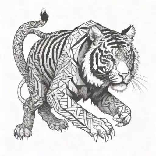 Tiger Monkey Ox Standing Side