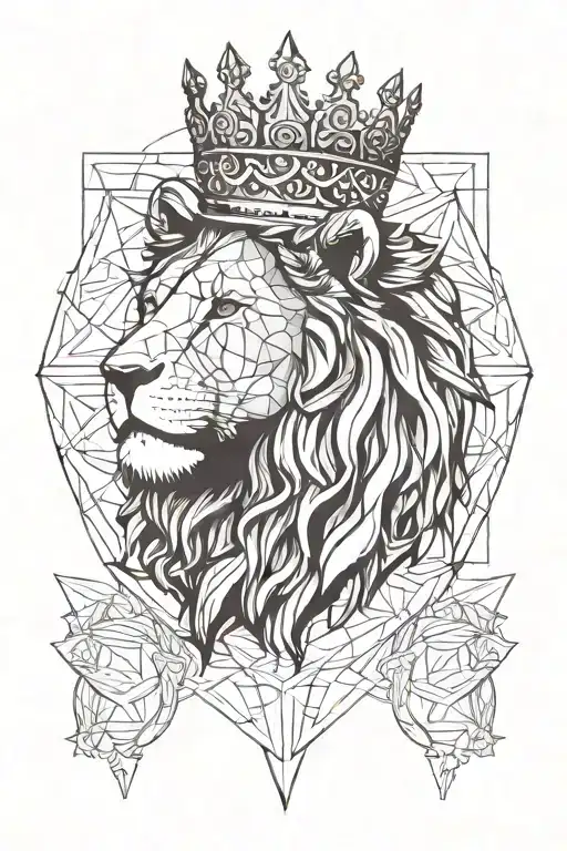 Lion Wearing A Crown