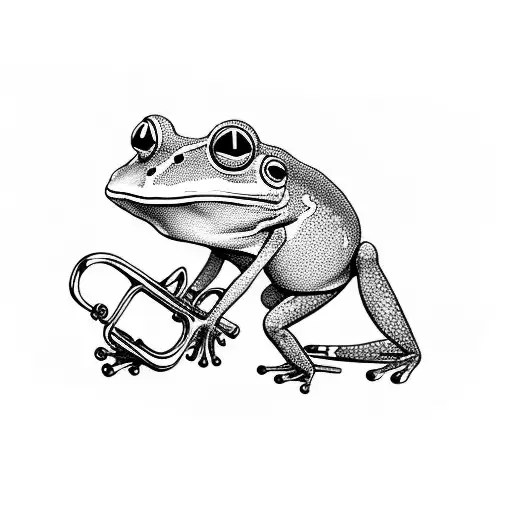 Frog Playing Trumpet