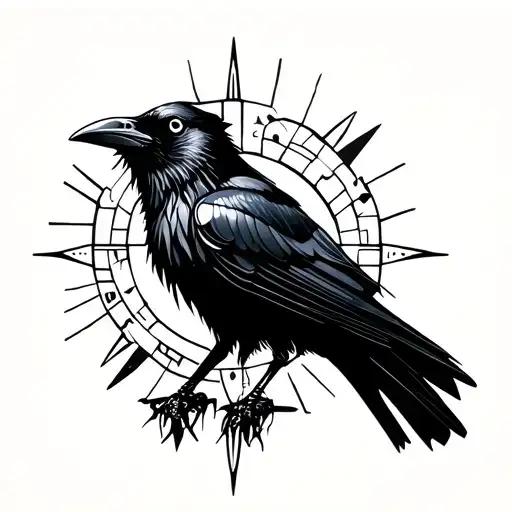 Raven In Totem
