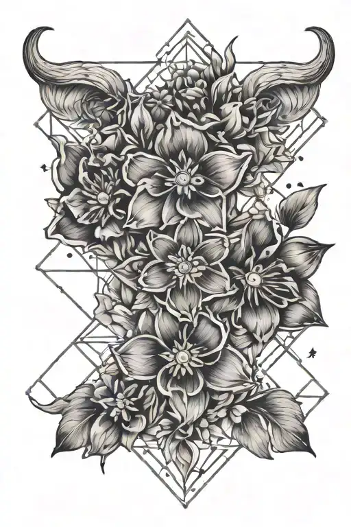 Jonquil Flower And Aries Constellation