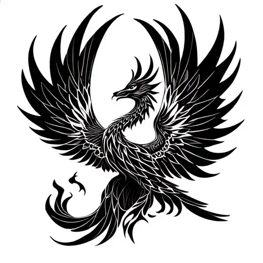 Fire Phoenix And Nine Tailed Fox