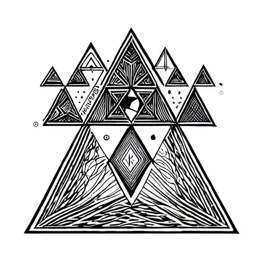 Sierpinski Triangle Convergence Tattoo Design Inspired