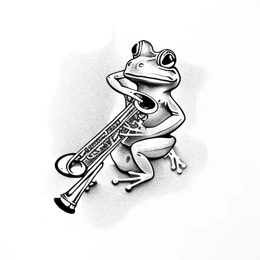 Frog Playing Trumpet