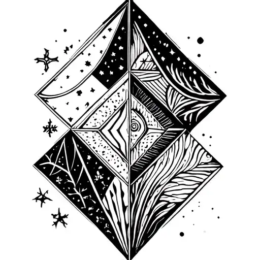 4 Seasons Represented Inside A Diamond