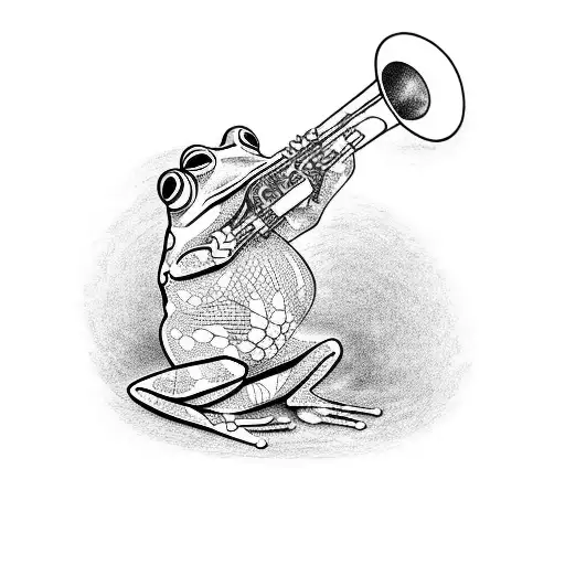 Frog Playing Trumpet